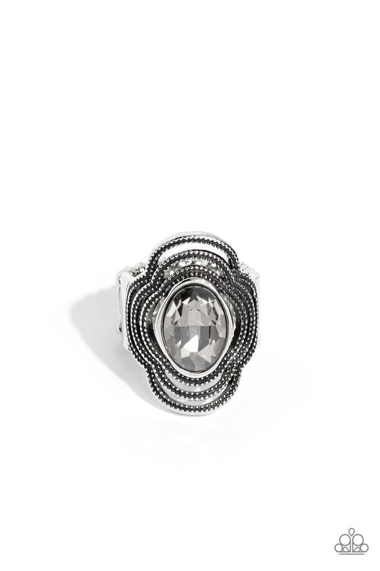 Entrancing Edge - Silver - Paparazzi Ring Image