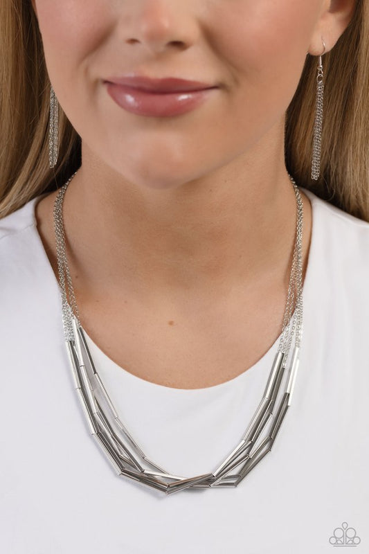Dynamic Default - Silver - Paparazzi Necklace Image