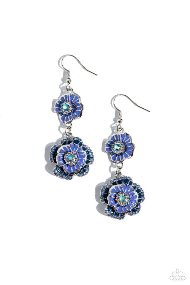 Intricate Impression - Blue - Paparazzi Earring Image