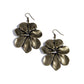 Hinging Hallmark - Brass - Paparazzi Earring Image