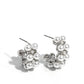 White Collar Wardrobe - White - Paparazzi Earring Image