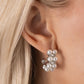 White Collar Wardrobe - White - Paparazzi Earring Image