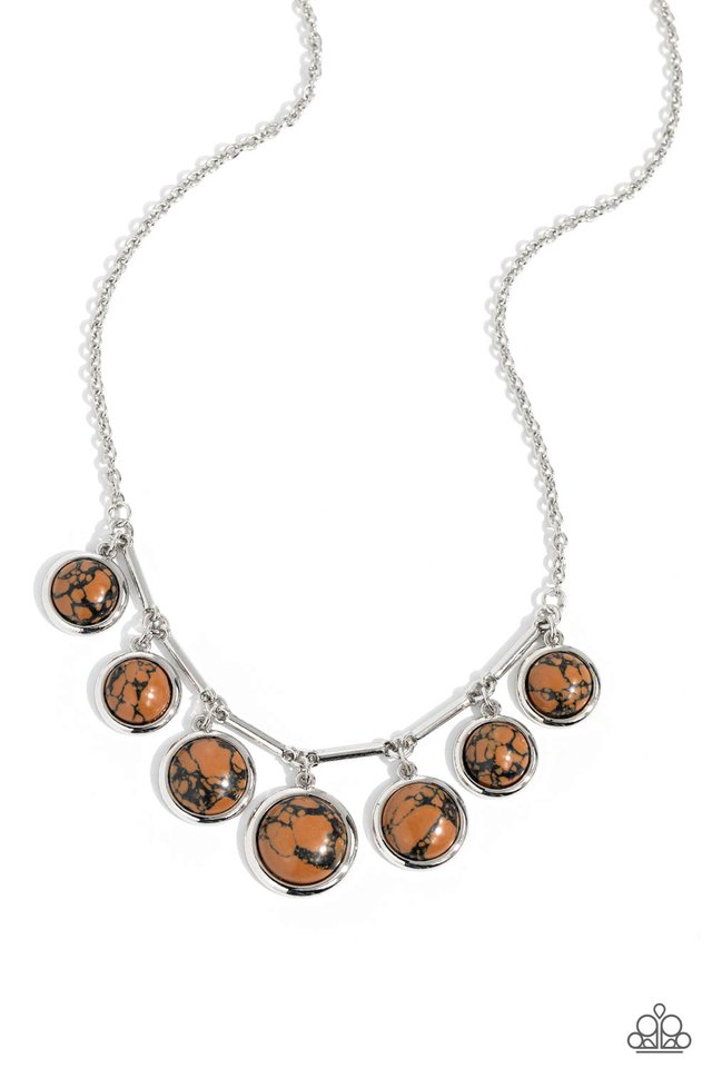 Rustic Recognition - Brown - Paparazzi Necklace Image