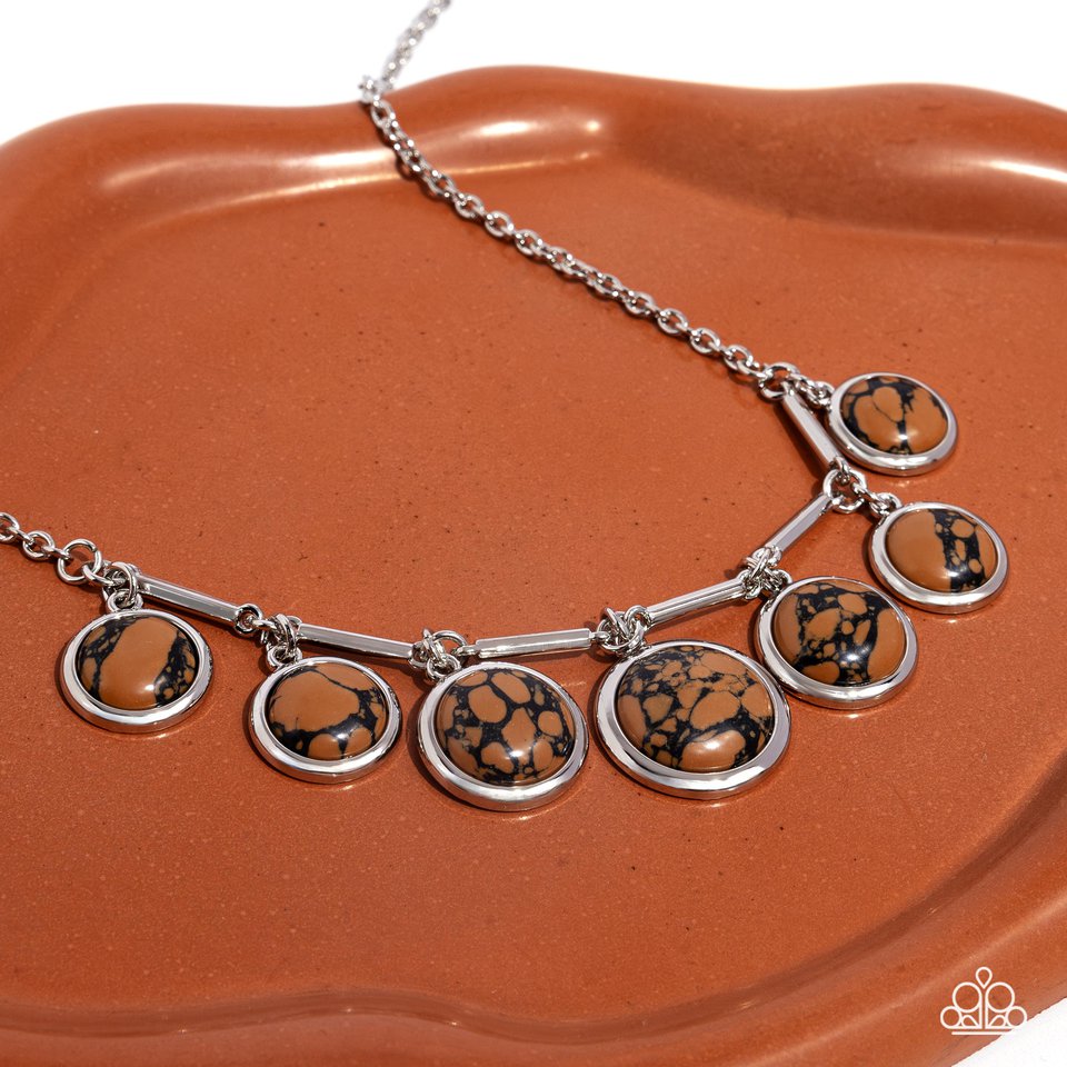 Rustic Recognition - Brown - Paparazzi Necklace Image