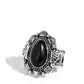 SCALLOPED in Stone - Black - Paparazzi Ring Image