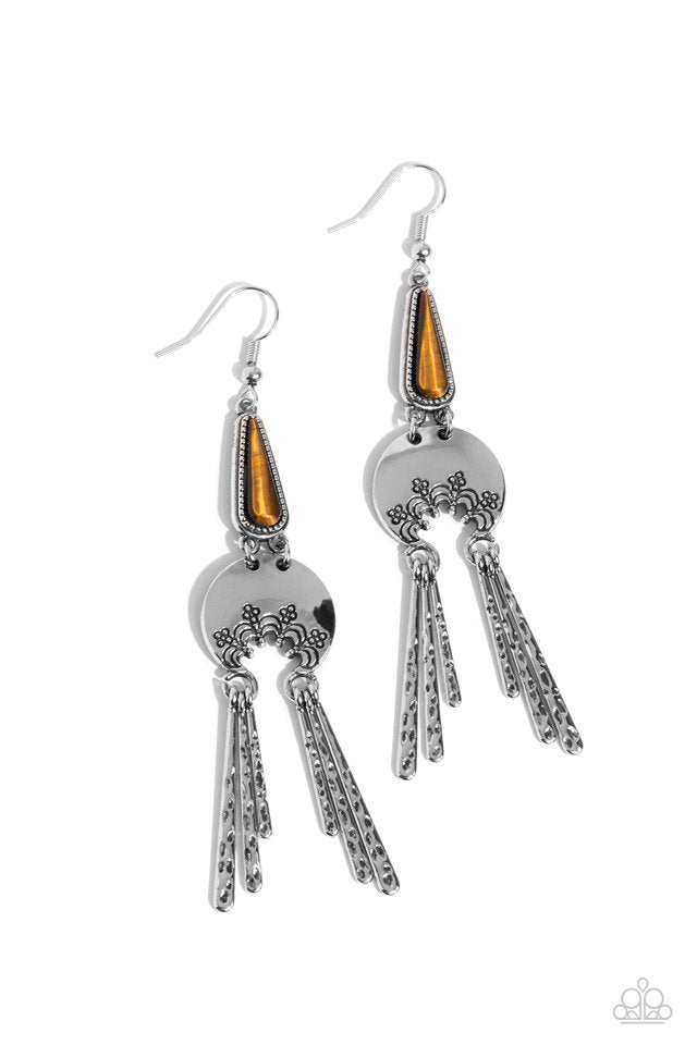 Highland Haute - Brown - Paparazzi Earring Image