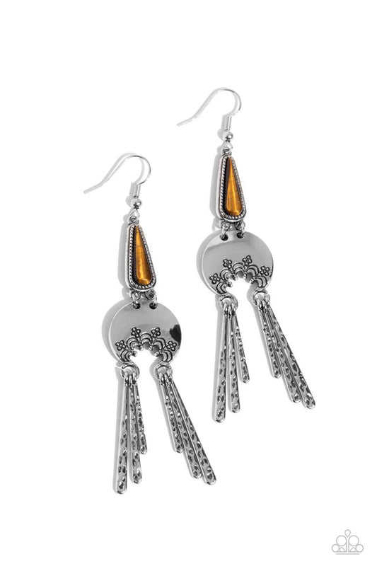 Highland Haute - Brown - Paparazzi Earring Image