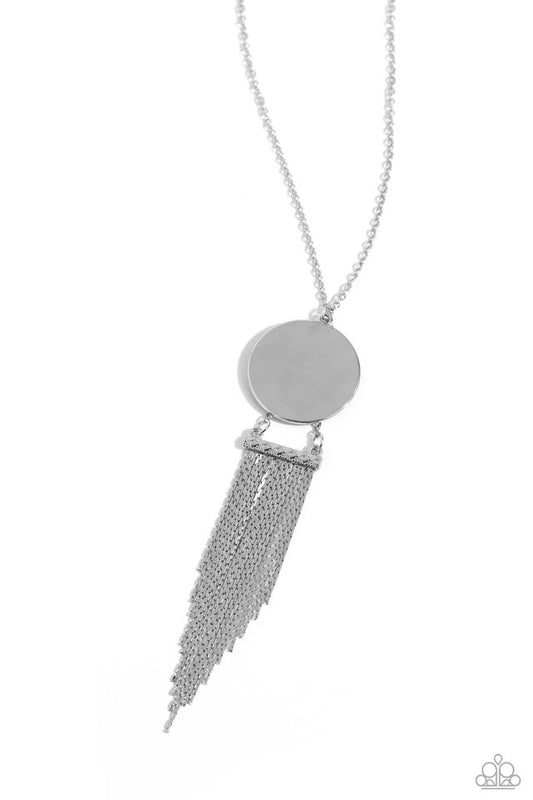 Tassel Tenure - Silver - Paparazzi Necklace Image