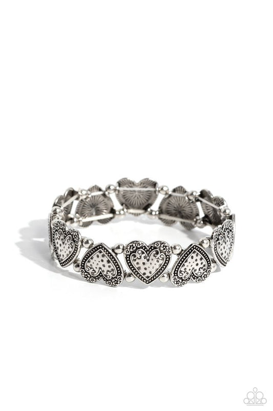 Date Night Deluxe - Silver - Paparazzi Bracelet Image