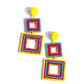 Seize the Squares - Multi - Paparazzi Earring Image