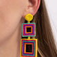 Seize the Squares - Multi - Paparazzi Earring Image