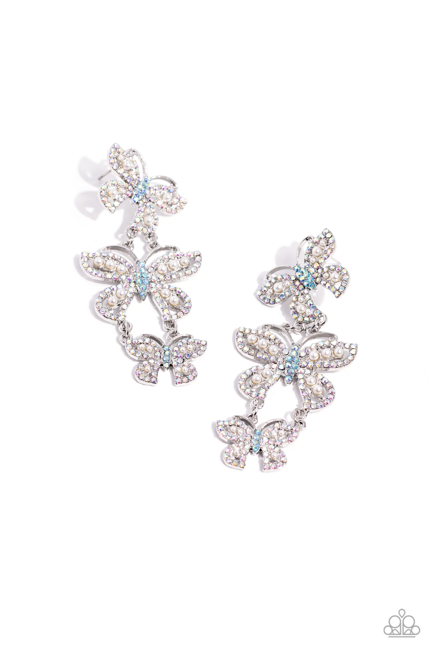 Paparazzi Earring ~ Fluttering Finale - Multi