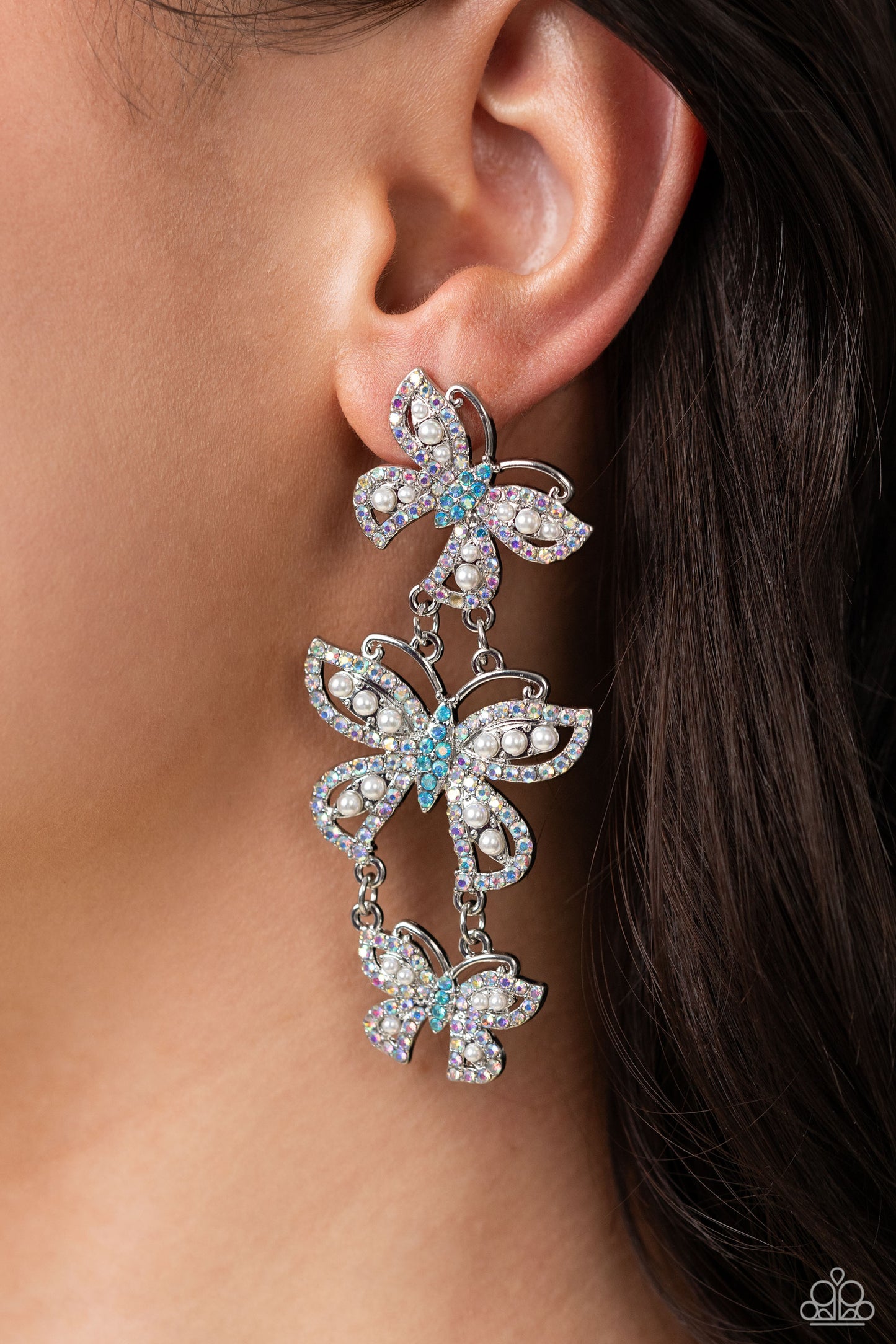 Paparazzi Earring ~ Fluttering Finale - Multi