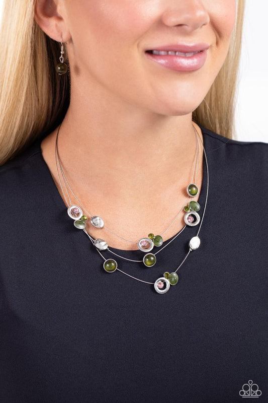 Affectionate Array - Green - Paparazzi Necklace Image