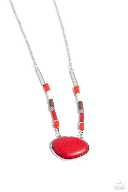 Seize the Sahara - Red - Paparazzi Necklace Image