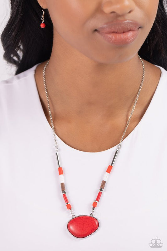 Seize the Sahara - Red - Paparazzi Necklace Image