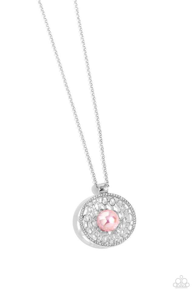 Wall Street Web - Pink - Paparazzi Necklace Image