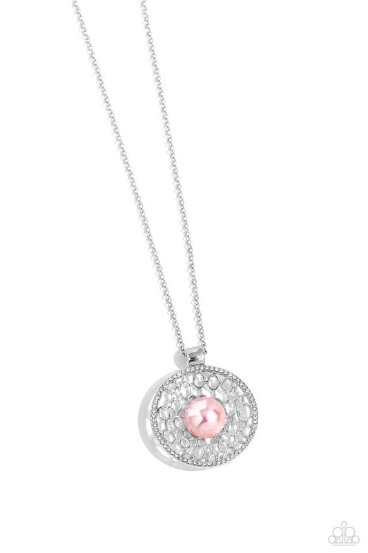 Wall Street Web - Pink - Paparazzi Necklace Image