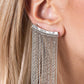 Feuding Fringe - White - Paparazzi Earring Image