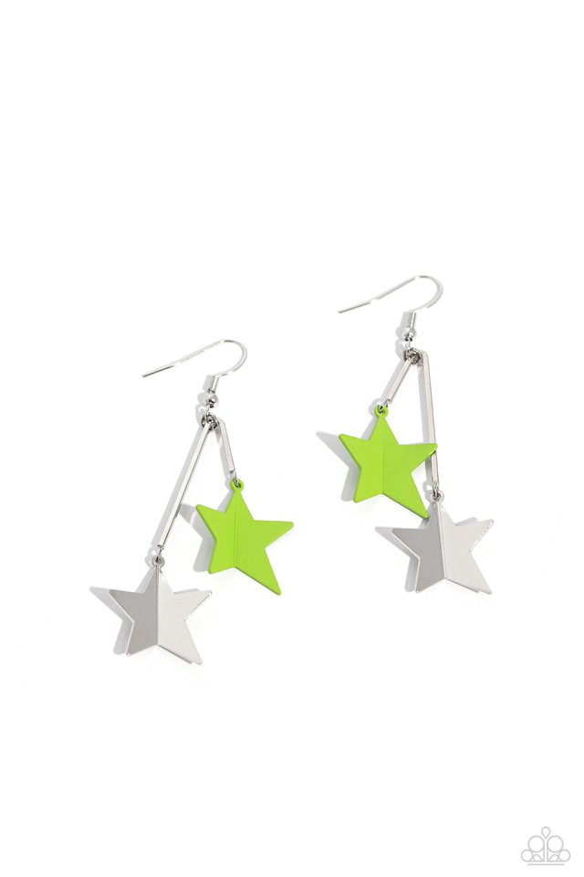 Stellar STAGGER - Green - Paparazzi Earring Image