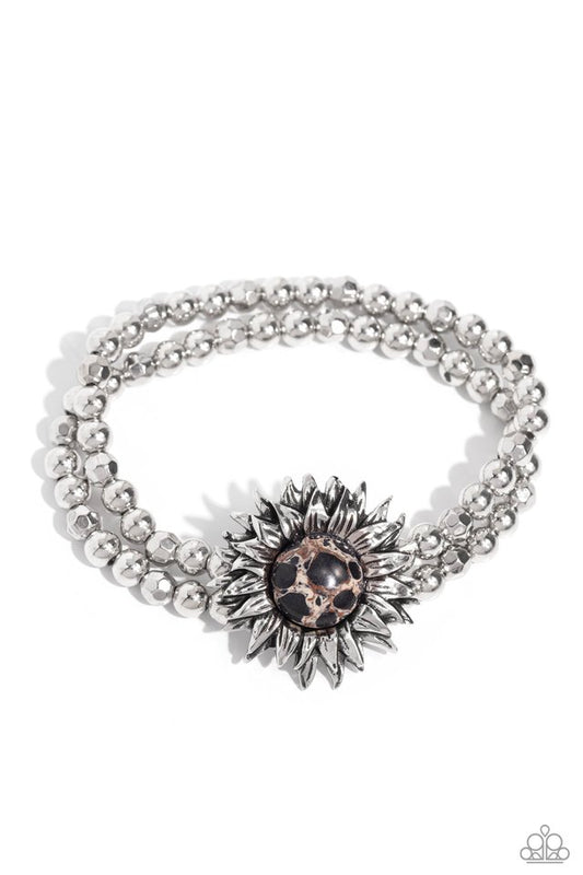 Sunflower Serenity - Black - Paparazzi Bracelet Image