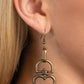 Padlock Your Heart - Brass - Paparazzi Earring Image