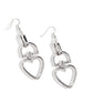 Padlock Your Heart - Silver - Paparazzi Earring Image