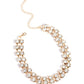 Glistening Gallery - Gold - Paparazzi Necklace Image