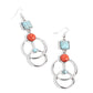 Interlocked Influence - Blue - Paparazzi Earring Image