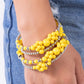 Compelling Clouds - Yellow - Paparazzi Bracelet Image