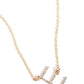 INITIALLY Yours - E - Paparazzi Necklace Image