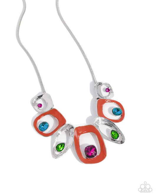 Poetically Painted - Orange - Paparazzi Necklace Image