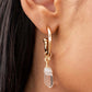 Excavated Elegance - Gold - Paparazzi Earring Image