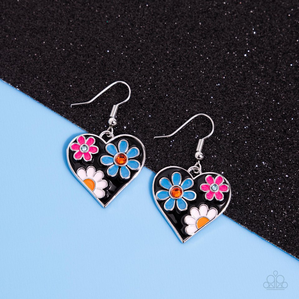 Generously Groovy - Black - Paparazzi Earring Image