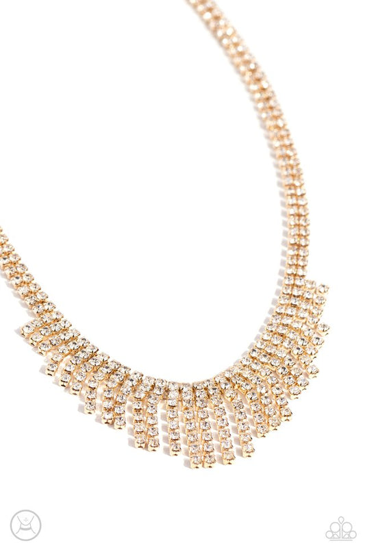 Daring Decadence - Gold - Paparazzi Necklace Image