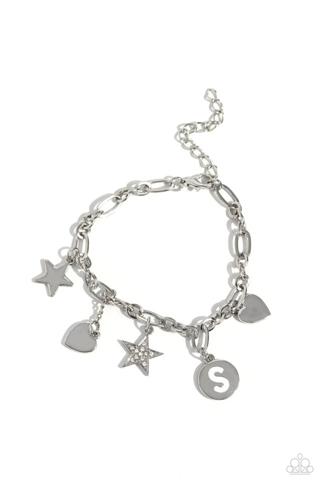 Legacy Letters - White - S - Paparazzi Bracelet Image