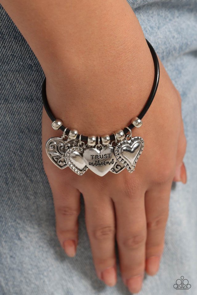 Totally Trusting - Black - Paparazzi Bracelet Image