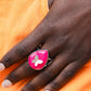 In Plain BRIGHT - Pink - Paparazzi Ring Image