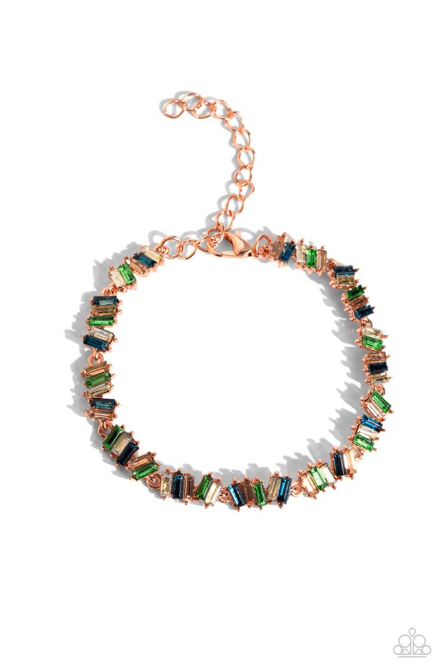 Emerald Ensemble - Copper - Paparazzi Bracelet Image