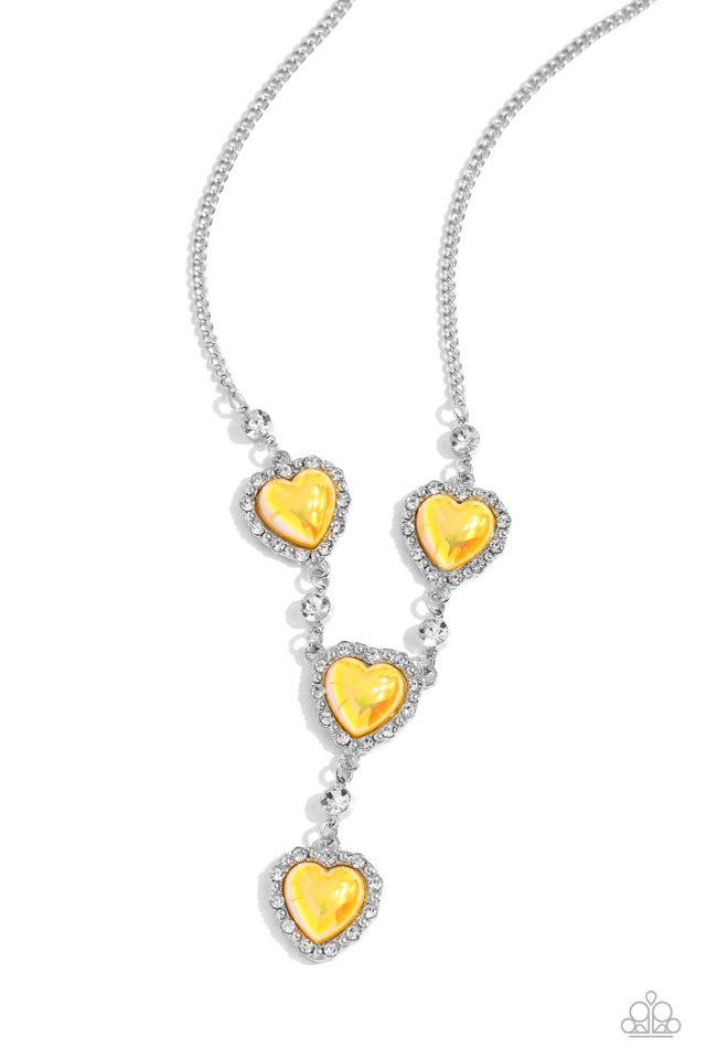 Stuck On You - Yellow - Paparazzi Necklace Image