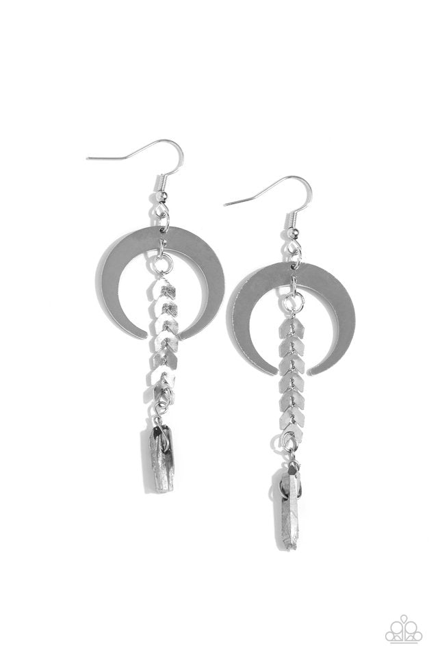 Lounging Laurel - Silver - Paparazzi Earring Image