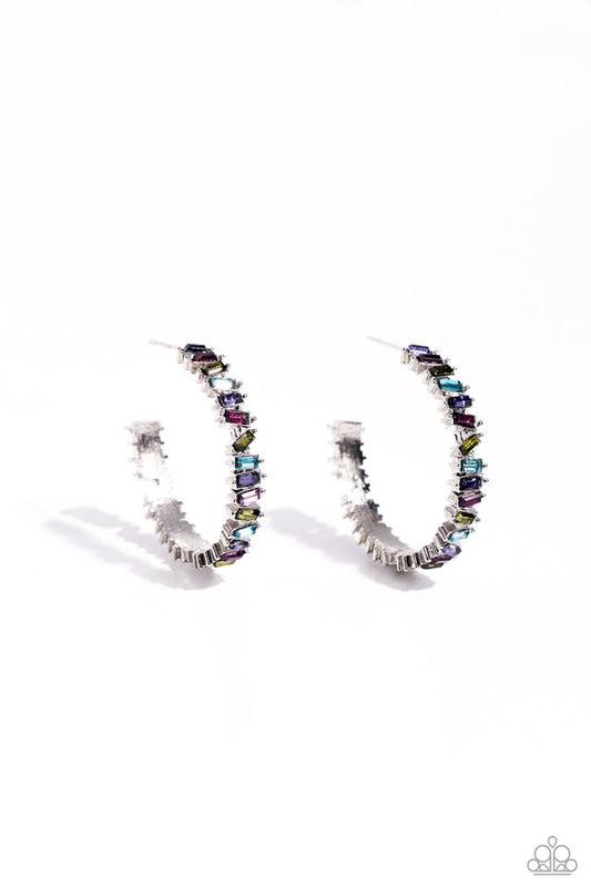 Effortless Emeralds - Multi - Paparazzi Earring Image