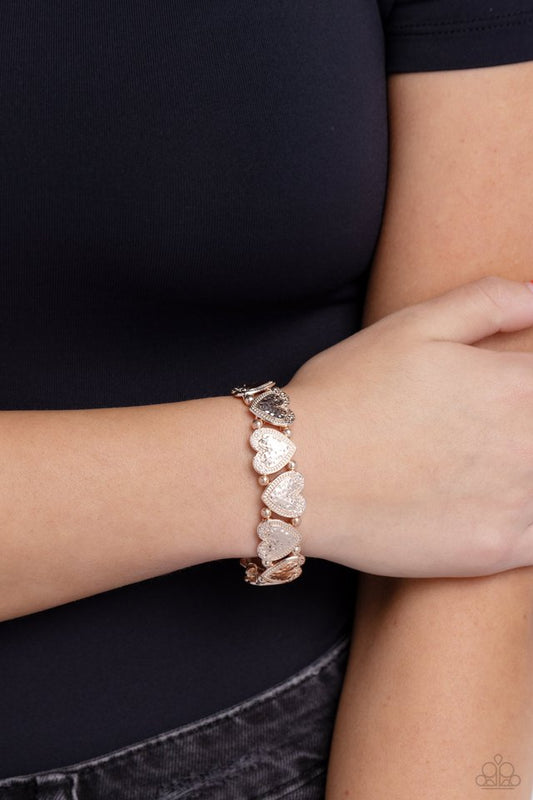 Date Night Deluxe - Rose Gold - Paparazzi Bracelet Image