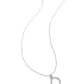 Letter of the Law - White - D - White - Paparazzi Necklace Image