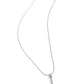 Letter of the Law - White - J - White - Paparazzi Necklace Image