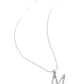 Letter of the Law - White - M - White - Paparazzi Necklace Image