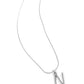 Letter of the Law - White - N - White - Paparazzi Necklace Image