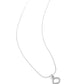 Letter of the Law - White - P - White - Paparazzi Necklace Image