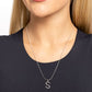Letter of the Law - White - S - White - Paparazzi Necklace Image