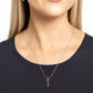 Letter of the Law - White - T - White - Paparazzi Necklace Image